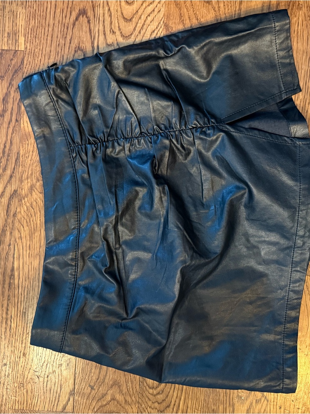 American Vintage Black Faux Leather Skirt
